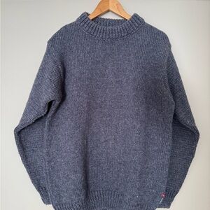 Devold Men's Heather Gray Wool Crewneck Sweater